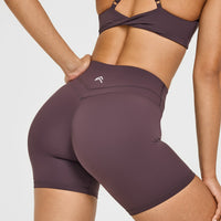 UnifiedMove™ High Waisted Shorts 6" | Dark Umber Brown