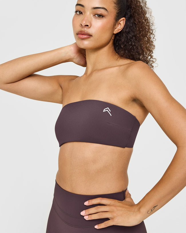 Unified Micro Bandeau Bralette | Dark Umber Brown