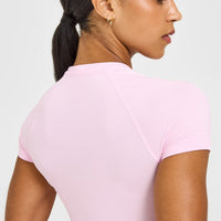 Go To Seamless Fitted Top | Chalk Pink