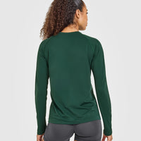 Go To Seamless Loose Long Sleeve Top | Racing Green