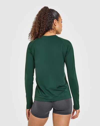 Go To Seamless Loose Long Sleeve Top | Racing Green
