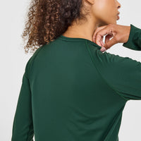Go To Seamless Loose Long Sleeve Top | Racing Green