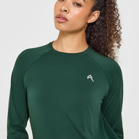 Go To Seamless Loose Long Sleeve Top | Racing Green