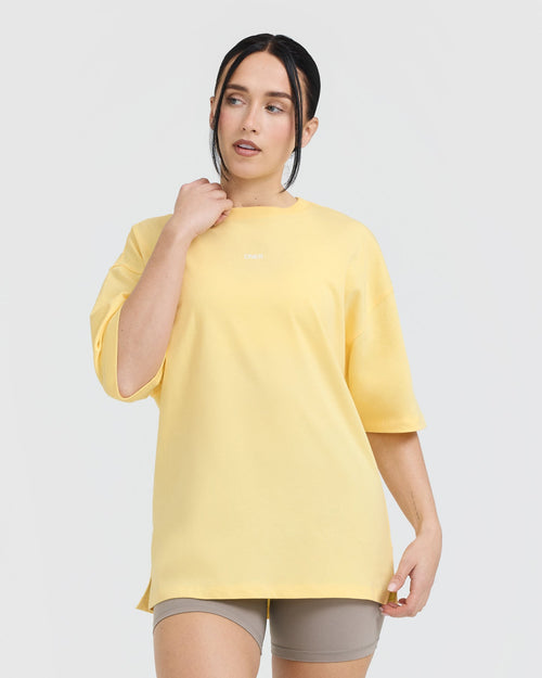 Oner Modal Raising The Bar Graphic Unisex T-Shirt | Sherbert Yellow