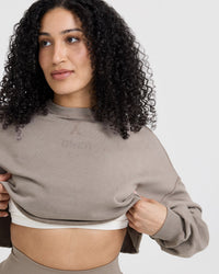 Raw Lounge Crop Sweatshirt | Minky