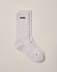 Oner Long Crew Socks 1 Pack | Grey Marl