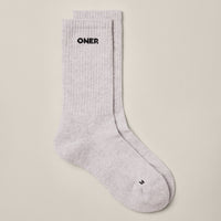 Oner Long Crew Socks 1 Pack | Grey Marl