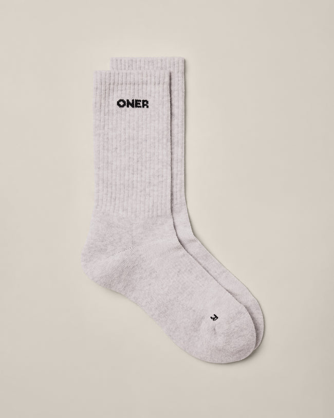 Oner Long Crew Socks 1 Pack | Grey Marl
