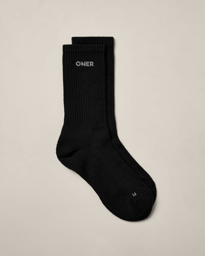 Oner Long Crew Socks 1 Pack | Black