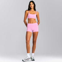 SoftMotion™ Mid Rise Micro Shorts 4" New Branding | Rose Pink