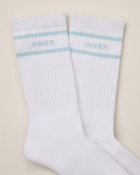 Varsity Stripe Long Crew Socks 1 Pack | Cloud Blue