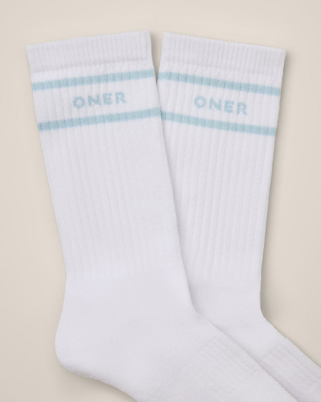 Varsity Stripe Long Crew Socks 1 Pack | Cloud Blue