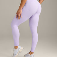 EnhanceLift™ Seamless Leggings with Grey Logo | Lavender Purple