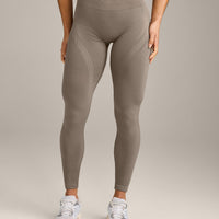 EnhanceLift™ Seamless Leggings with Grey Logo | Warm Minky