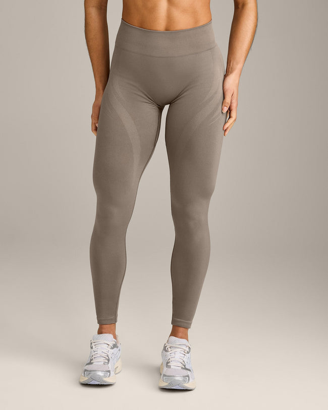 EnhanceLift™ Seamless Leggings with Grey Logo | Warm Minky