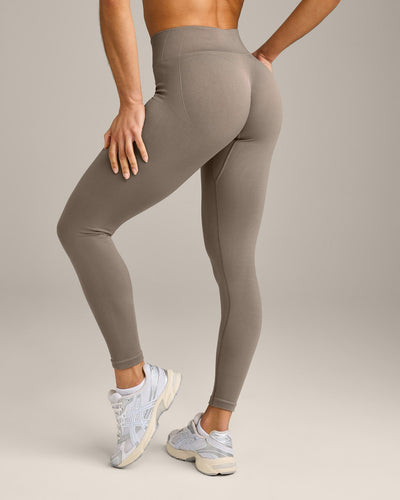 EnhanceLift™ Seamless Leggings with Grey Logo | Warm Minky