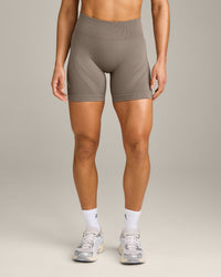 EnhanceLift™ Seamless Shorts with Grey Logo | Warm Minky