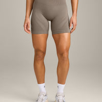 EnhanceLift™ Seamless Shorts with Grey Logo | Warm Minky