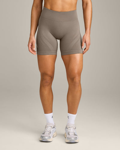 EnhanceLift™ Seamless Shorts with Grey Logo | Warm Minky
