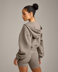 Foundations All Season Cropped Zip Through Hoodie | Minky