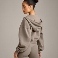 Foundations All Season Cropped Zip Through Hoodie | Minky