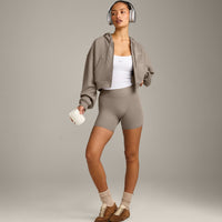 Foundations All Season Cropped Zip Through Hoodie | Minky