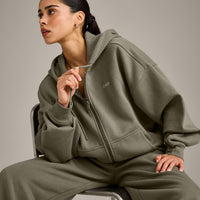 Foundations All Season Zip Through Hoodie | Alpine Green