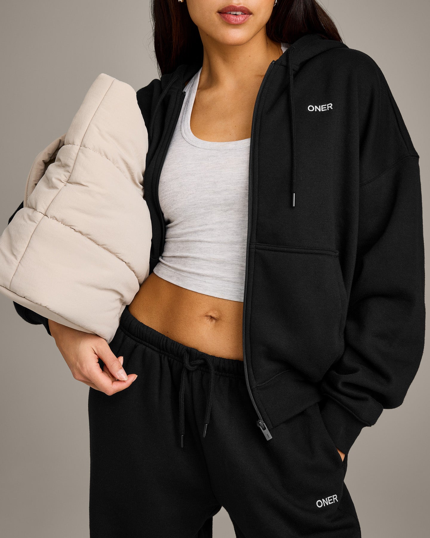 Foundations All Season Zip Through Hoodie | Black