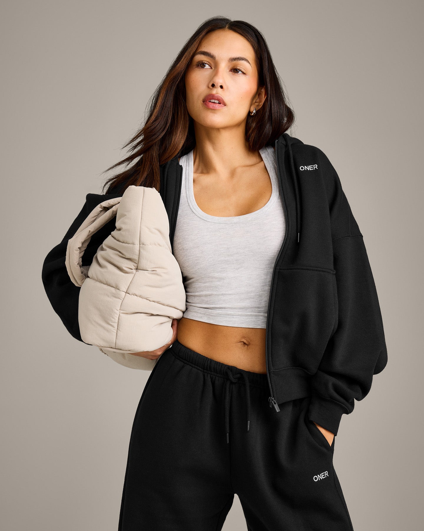 Foundations All Season Zip Through Hoodie | Black