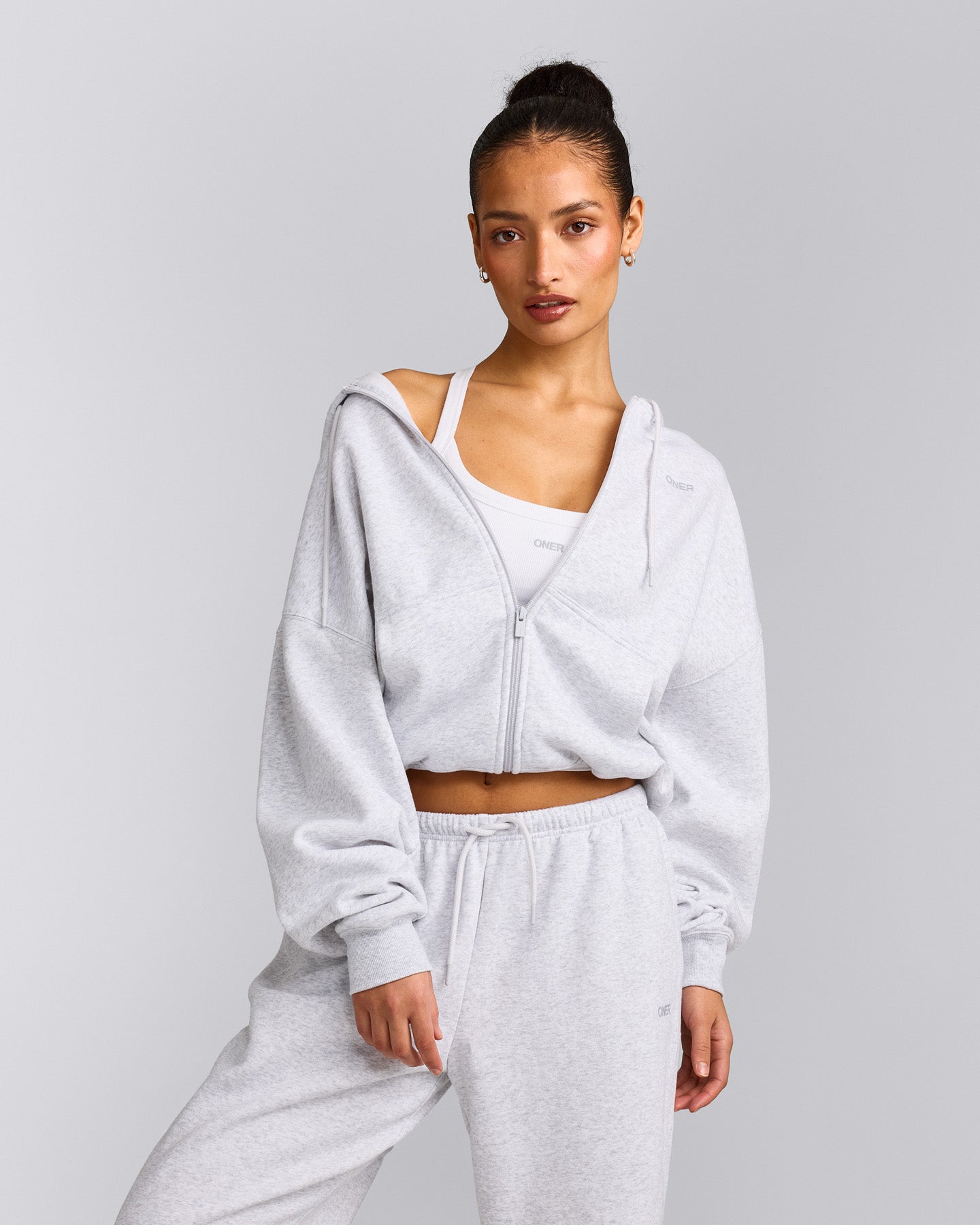 Foundations All Season Zip Up Hoodie | Grey Marl