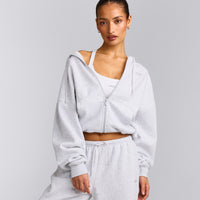 Foundations All Season Zip Up Hoodie | Grey Marl