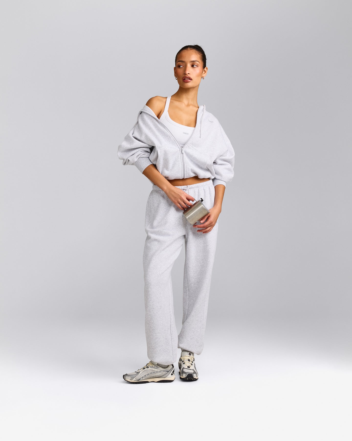 Foundations All Season Zip Up Hoodie | Grey Marl