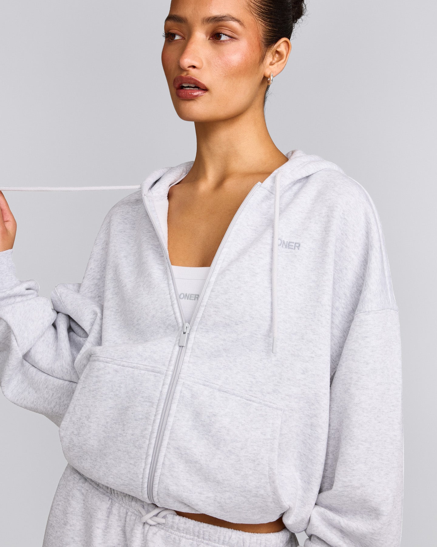 Foundations All Season Zip Up Hoodie | Grey Marl