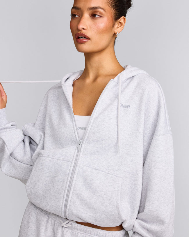 Foundations All Season Zip Up Hoodie | Grey Marl