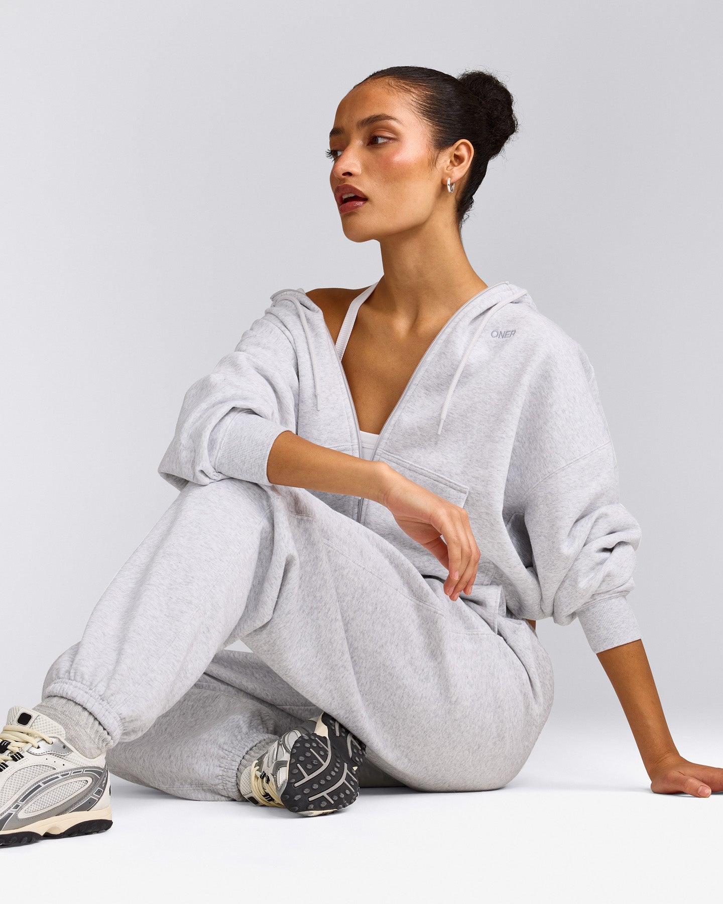 Foundations All Season Zip Up Hoodie | Grey Marl