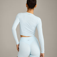 Mellow™ Motion Crew Neck Long Sleeve Mid Top | Cloud Blue