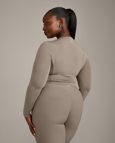 Mellow™ Motion Crew Neck Long Sleeve Mid Top | Warm Minky