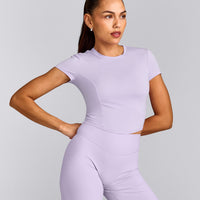 Mellow™ Motion Crew Neck Mid Top | Lavender Purple
