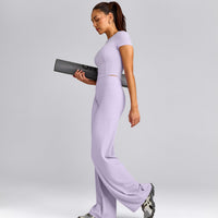 Mellow™ Motion Crew Neck Mid Top | Lavender Purple