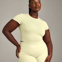 Mellow™ Motion Crew Neck Mid Top | Pastel Yellow