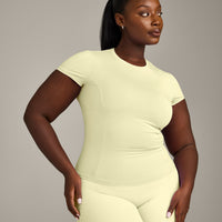 Mellow™ Motion Crew Neck Top | Pastel Yellow