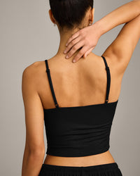 Oner At Home Night Strappy Mid Vest | Black