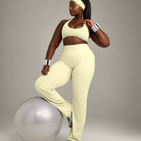 SoftMotion™ Bralette with Grey Logo | Pastel Yellow