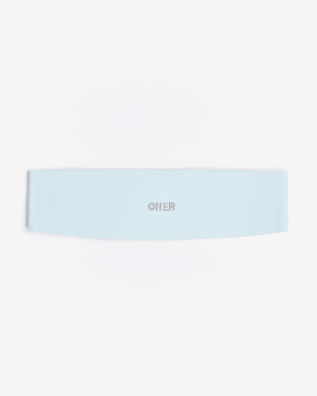 SoftMotion™ Headband with Grey Logo | Cloud Blue