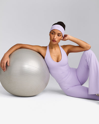 SoftMotion™ Headband with Grey Logo | Lavender Purple