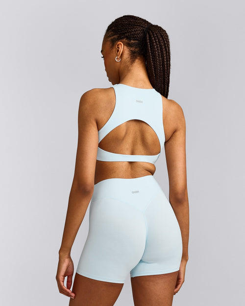 SoftMotion™ High Neck Sports Bra | Cloud Blue
