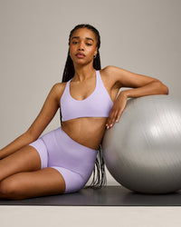 SoftMotion™ Bralette with Grey Logo | Lavender Purple