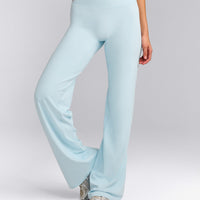 SoftMotion™ Straight Leg Pants with Grey Logo | Cloud Blue