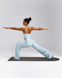 SoftMotion™ Straight Leg Pants with Grey Logo | Cloud Blue
