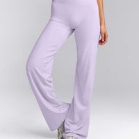 SoftMotion™ Straight Leg Pants with Grey Logo | Lavender Purple